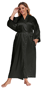 plus size long satin robes plus size long silk robes