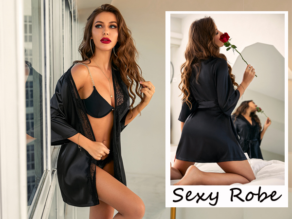 sexy silk robes for women