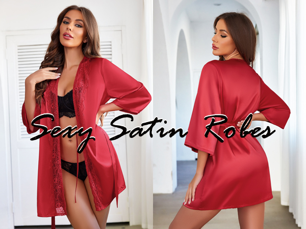 red bridal robe