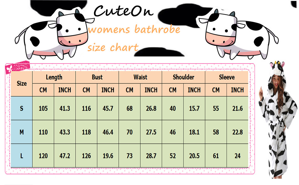 cow women robe