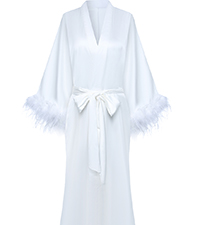 long robes for women with feathers