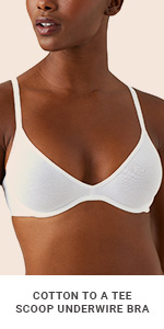 cotton to a tee scoop underwire bra