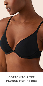 Cotton to a Tee Plunge T-Shirt Bra