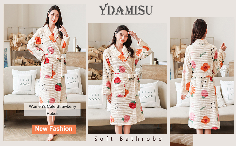 Women Fruit Print Robes