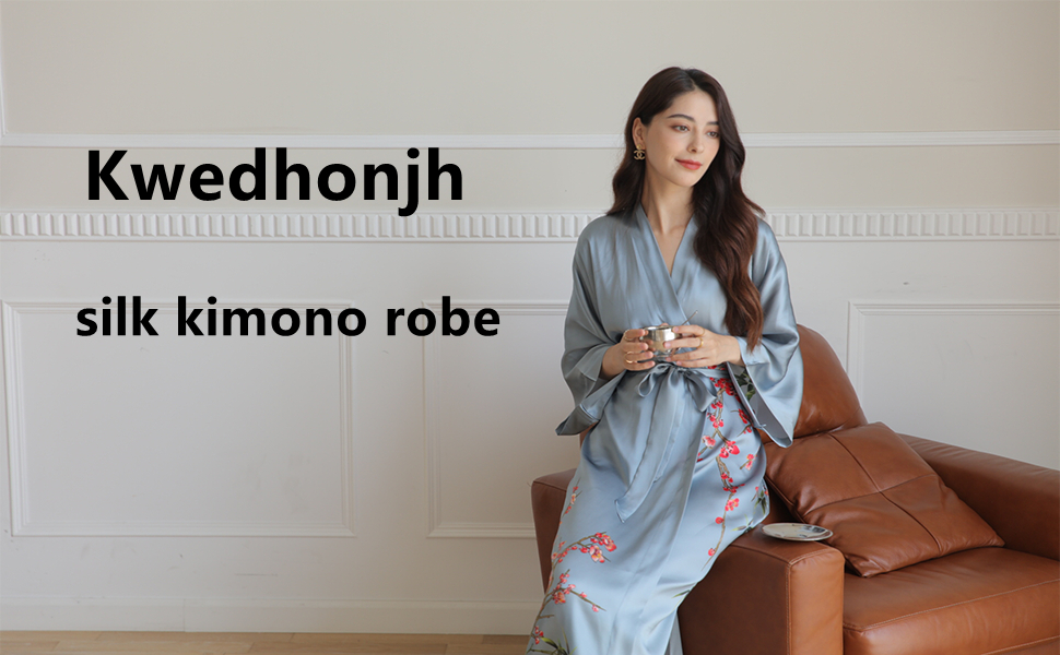 women''s silk kimono robe 