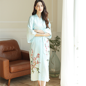  silk bathrobe for women