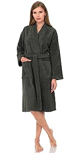 TowelSelections Womens Robe Turkish Cotton Terry Kimono Bathrobe