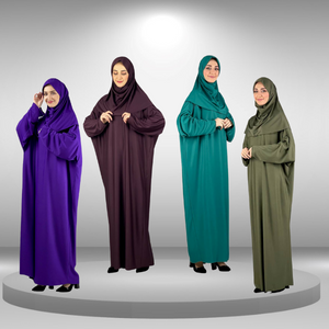 Purple Cherry Green Khaki Prayer Dress Hijab Abaya for Eid, Casual, Wedding