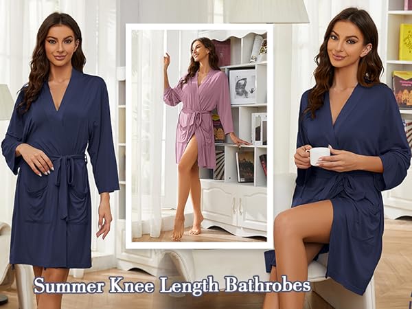 Womens Knee Length Robe