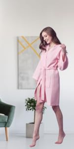 waffle knee length robe for women short robes for women bridesmaid robe bathrobes for women