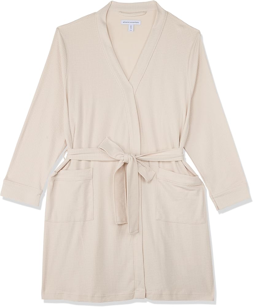 Amazon Essentials Women's Lightweight Waffle Mid-Length Robe (Available in Plus Size)