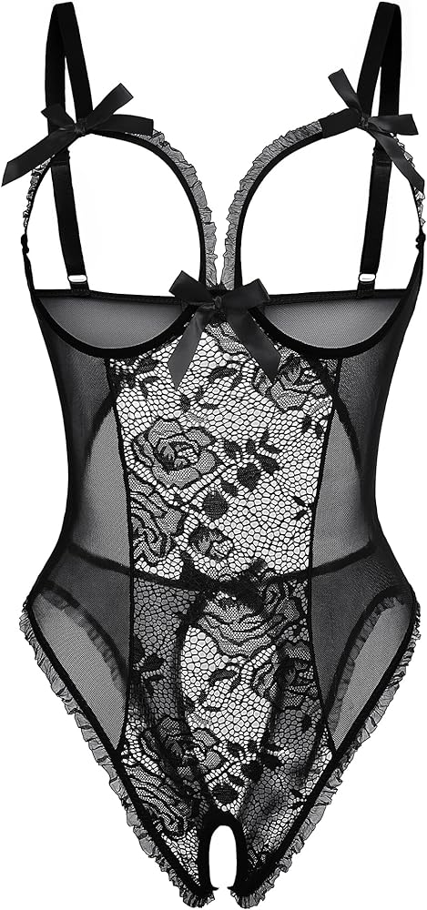 Avidlove Women One Piece Lingerie Sexy Lace Babydoll Mini Bodysuit