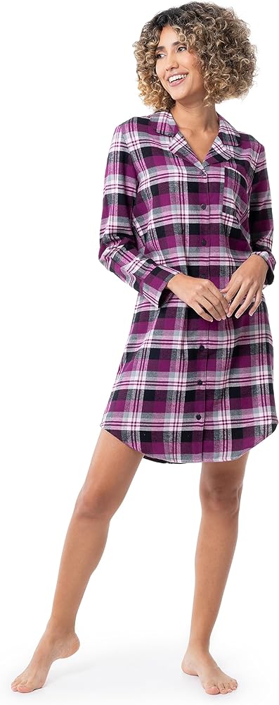 Fruit of the Loom Women's Flannel Sleep Shirt