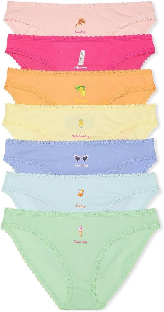 Victoria's Secret Women's Cotton Bikini Underwear, Moderate Coverage Panties for Women, Multi Pack (XS-XXL)