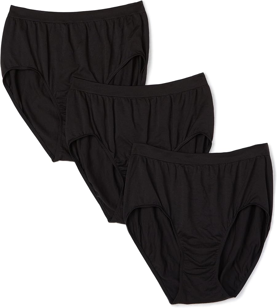 Bali Women's 3-Pack Solid Microfiber Full Brief Panty