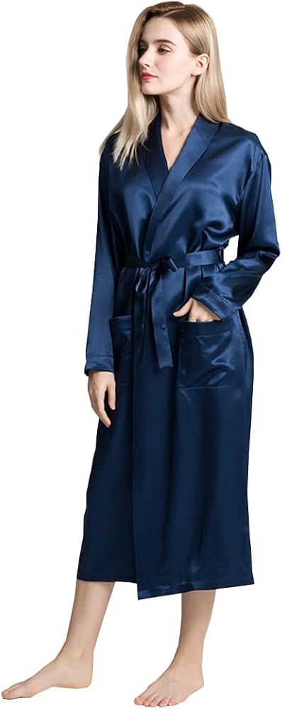 Orose Classic Full Length 100% Mulberry Silk Robe For Women Sleep & Lounge Female Nightgown Sleepwear