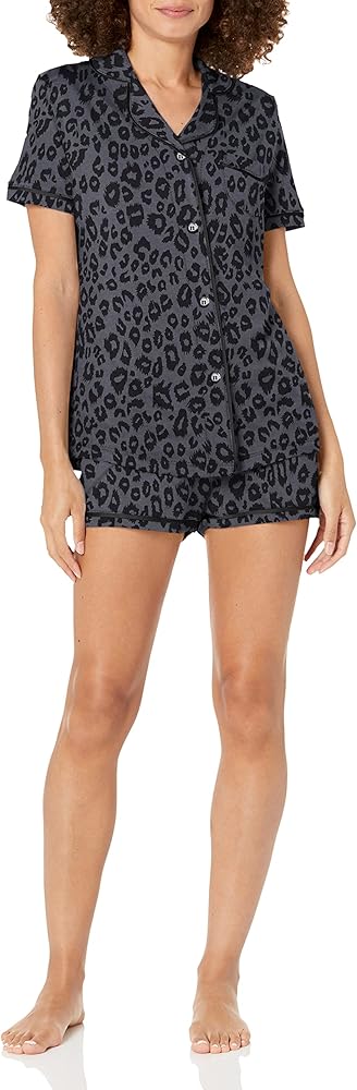 Cosabella Women's Bella Printed Short Sleeve Top & Boxer Pajama Set