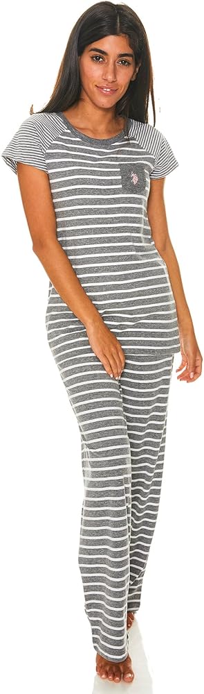 U.S. Polo Assn. Womens Top and Pajama Pants Lounge Sleepwear Set