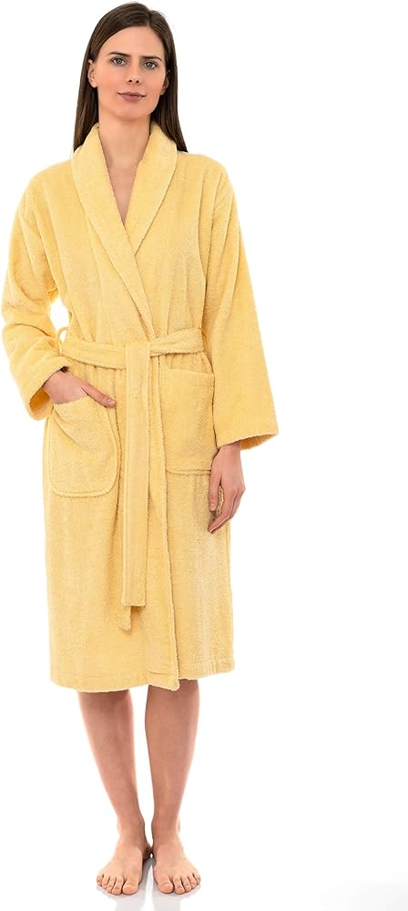 TowelSelections Womens Shawl Robe, Luxuriously Soft Bathrobe, Cotton Terry Cloth Bath Robe for Women