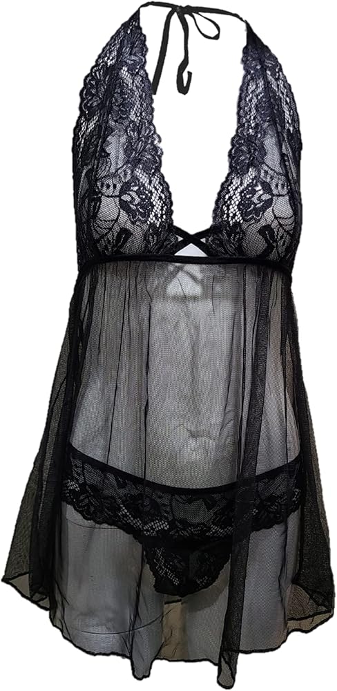 Women Sexy Cute Babydoll Deep V Lingerie Lace Underwear Nightwear Sleepwear