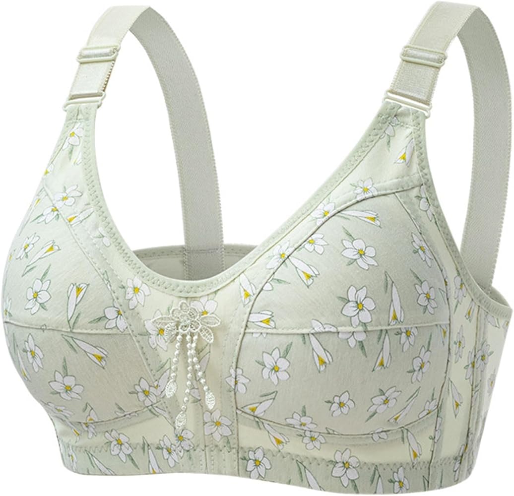 Daisy Bras for Older Women No Underwire Comfort Bra Full Coverage Push Up Bralette Everyday Bras