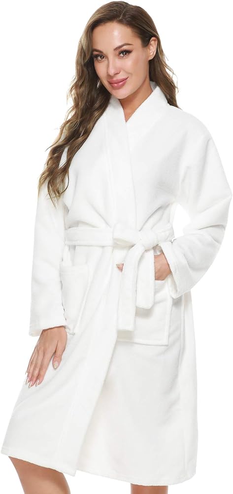 Kimono Bathrobe for Women Terry Cloth Robes knee length towel Bathrobe