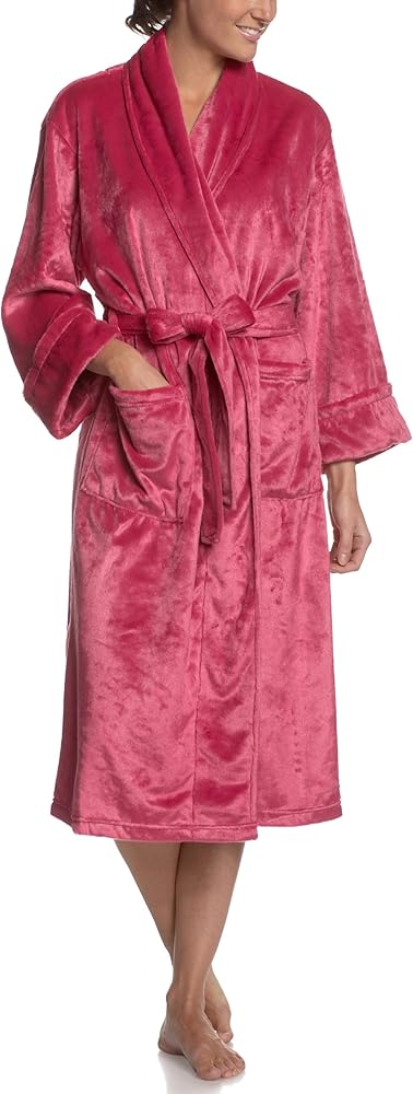 Nautica Women's Solid 48" Luxe Robe