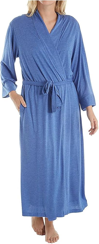 Natori Women's Plus Size Shangri-la Solid Knit Robe