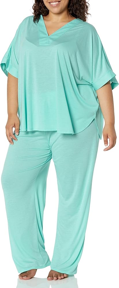 N Natori Women's Plus Size S/S Pj Set Length 26" / Inseam 31"