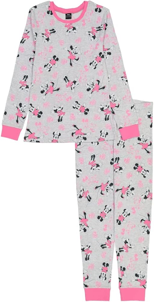 Disney Women's Mickey Mouse 2-Piece Snug-fit Cotton Pajamas Set