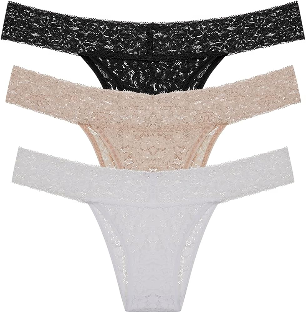 HOPE - Lace Cheeky Bikini Panties, 3 Pack multicolor - Sexy Underwear Women, Lingerie for Women