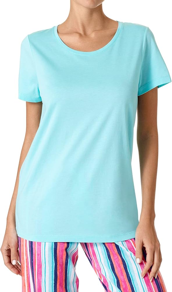 HUE Women's Short Sleeve Scoop Neck Sleep Tee