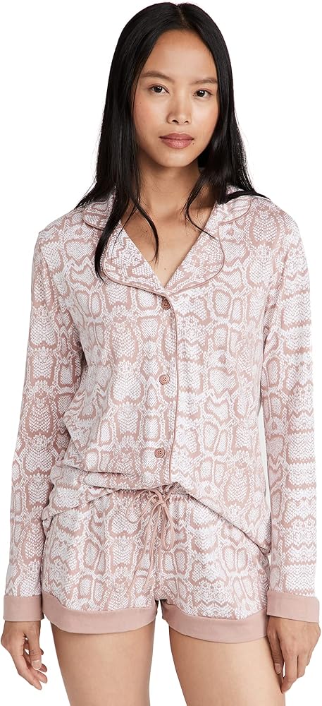 Cosabella Women's Bella Printed Short Sleeve Top & Pant Pj Set