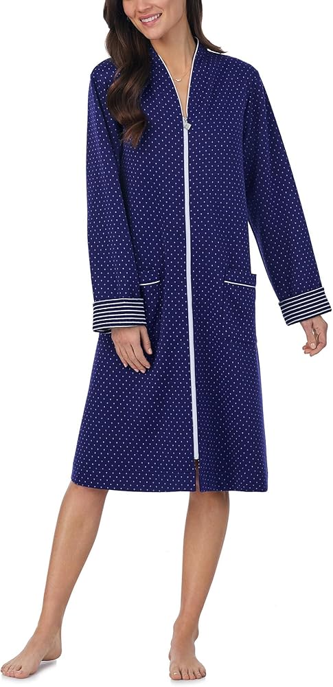 Eileen West womens Robe Waltz Long Sleeve Zip Front