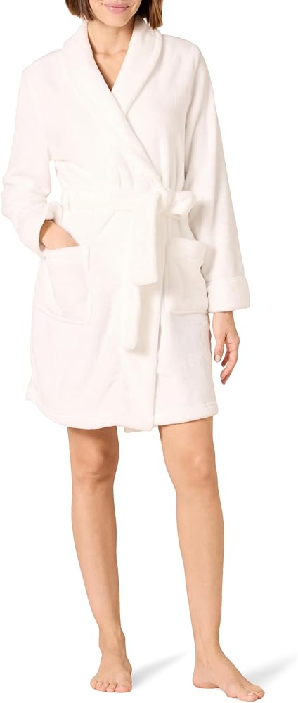 Amazon Essentials Women's Mid-Length Plush Robe (Available in Plus Size)