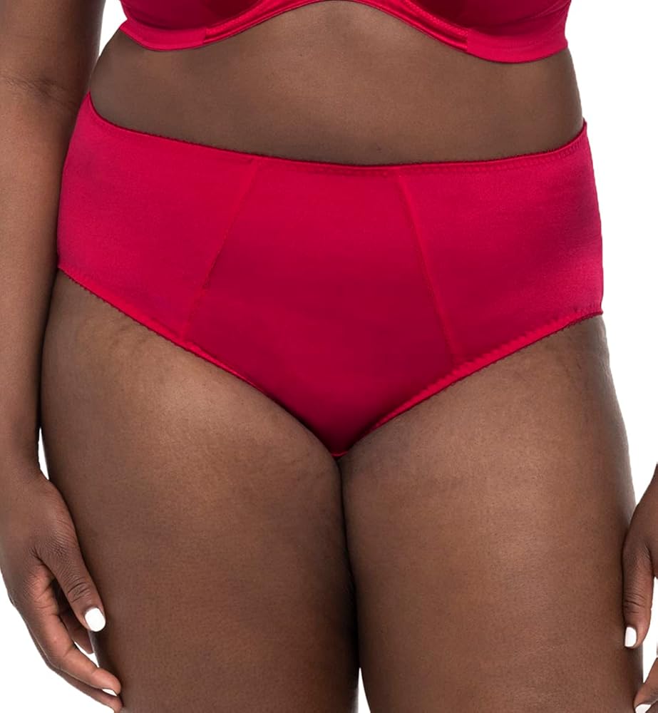 Goddess Women's Plus Size Keira Full Coverage Brief, Crimson, 4XL