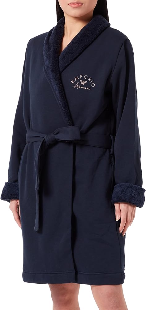 Emporio Armani womens Fuzzy Fleece Dressing Gown