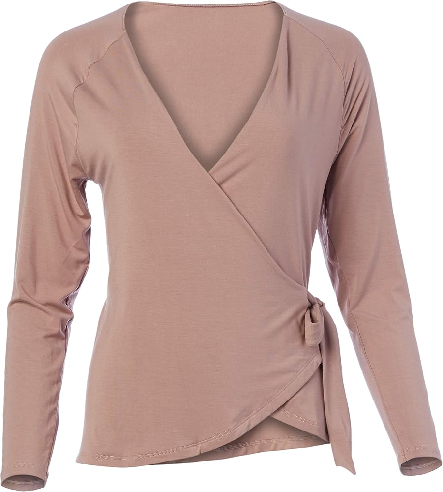 Women's Casual Comfort Ls Wrap Top