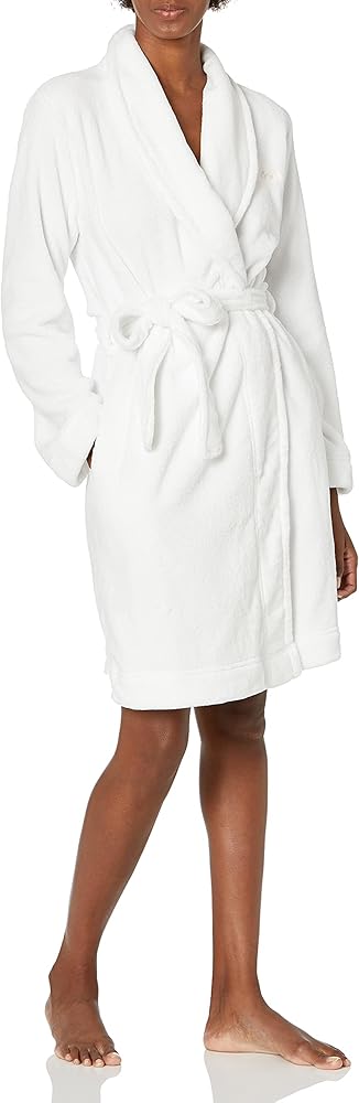 Calvin Klein Women's Logo Belted Fluffy Soft Robe